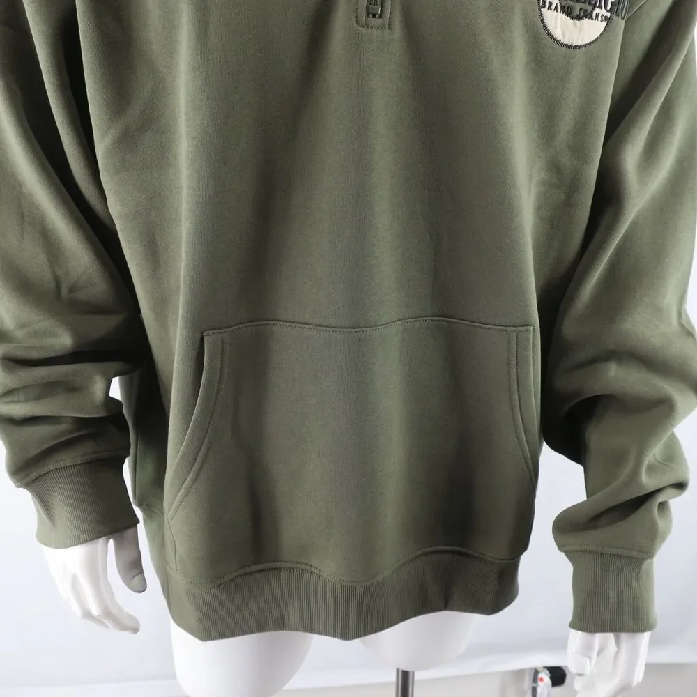 True Religion Quarter Zip Pullover Sweater Mens Large‎ Green